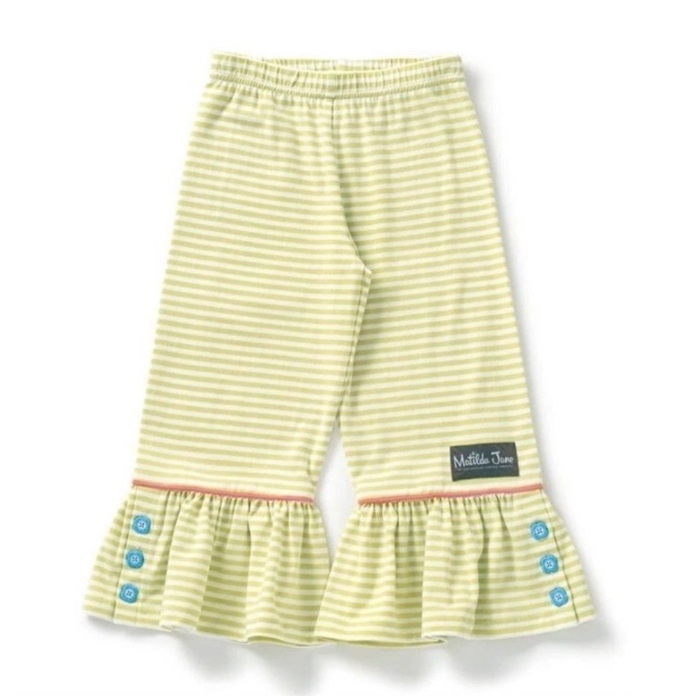 Matilda Jane Adventure Begins Library Book Big Ruffles Pants Flare Girls Size 2